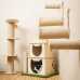 Wall-Mounted Scratcher Cat Steps with Sisal Rope  Floating Cat Wall Perches (Cat Face) SPW001