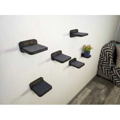 Compact Wall Steps for Cats - Set of 5