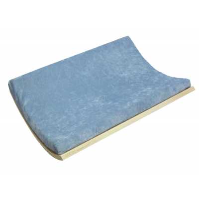 Curve Wall Cat Bed - Walnut/Blue