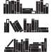 Cat Themed Wall Accent Decal - Books