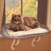K&H Deluxe Kitty Sill Perch with Leopard Bolster KH9097