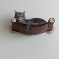 Cat Hammock - Wall Mounted Cat Bed - Brown