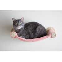 Cat Hammock - Wall Mounted Cat Bed - Salmon