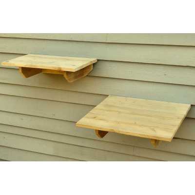 Outdoor Cedar Cat Wall System: Perch