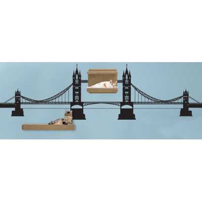 Cat Themed Wall Accent Decal - Tower Bridge